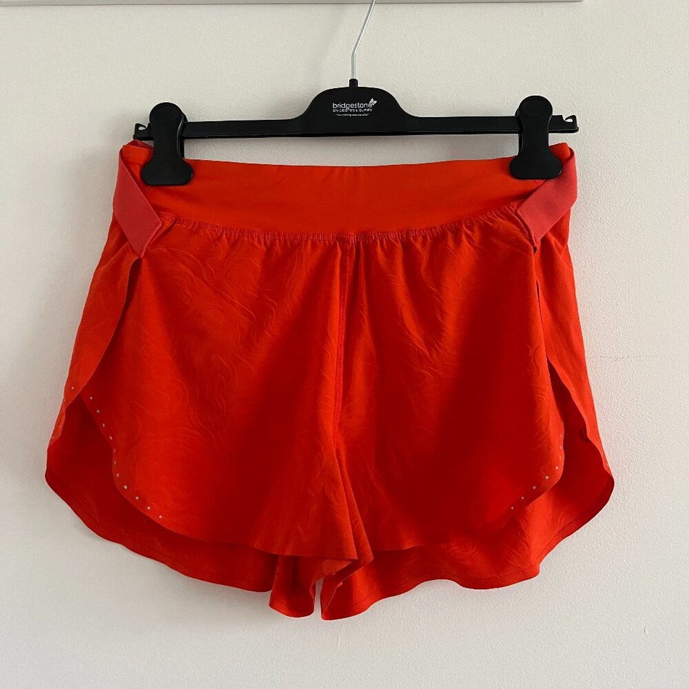 Lululemon Orange Fast and Free High-Rise Short, Size 6